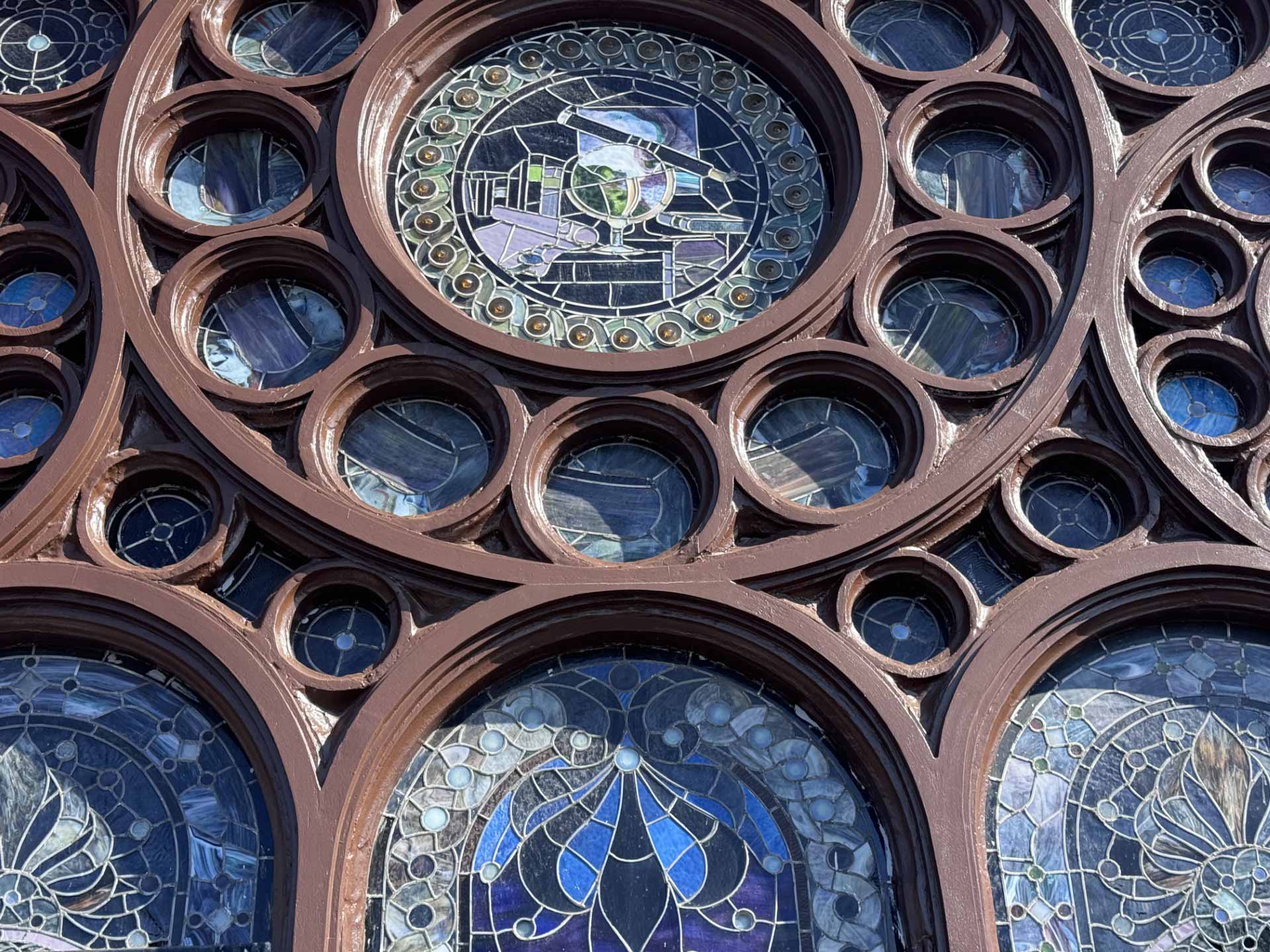 Restored stained glass window