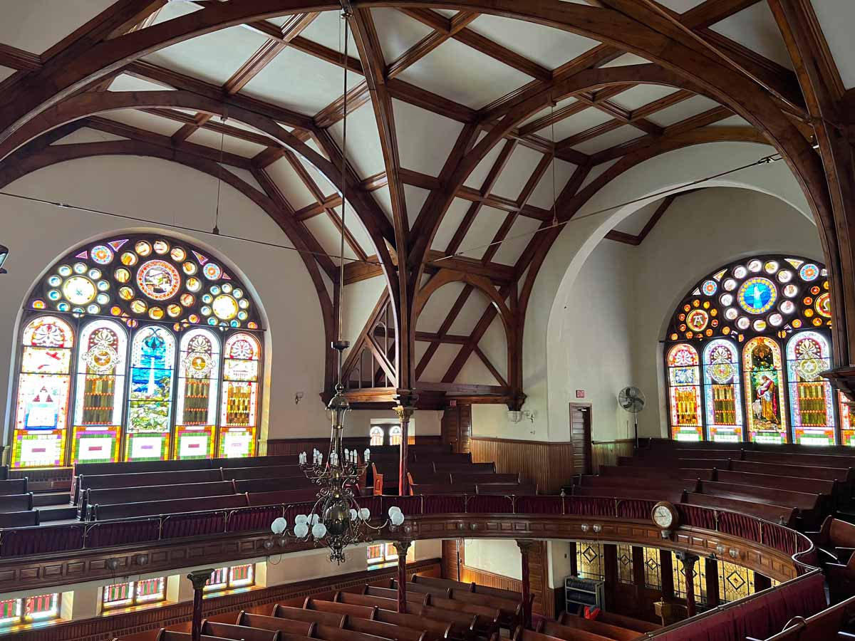 Interior of newly restored historic church